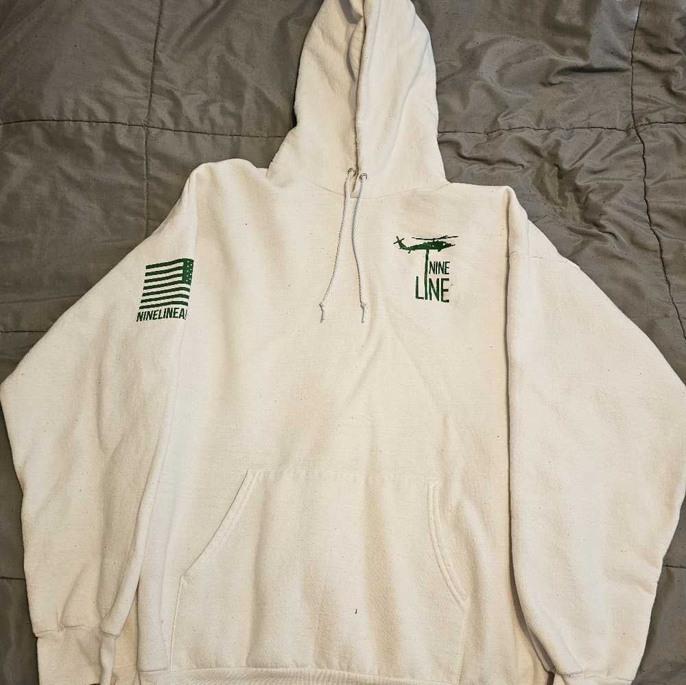 White St Patrick's Day edition Nine Line Hoodie XL